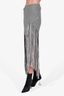 Proenza Schouler Black/White Woven Fringe Midi Skirt Size 2