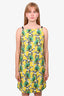 Proenza Schouler Black/Yellow Floral Sleeveless Dress size 4