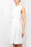 Proenza Schouler White Cotton Pleated Sleeveless Dress Size 6