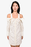Proenza Schouler White Eyelet Off The Shoulder Mini Dress Size 0