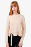 Proenza Schouler White Wool Lace Up Detail Sweater Size S