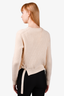 Proenza Schouler White Wool Lace Up Detail Sweater Size S