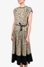 Proenza Schouler Black/Beige Printed Maxi Dress Size 4