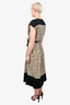 Proenza Schouler Black/Beige Printed Maxi Dress Size 4