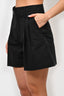 Red Valentino Black Pleated High Waisted Shorts Size 4