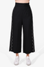 Red Valentino Black White Embroidered Wide Leg Trousers Size 46