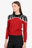 Red Valentino Red/Black/White Patterned Sweater size X-Small