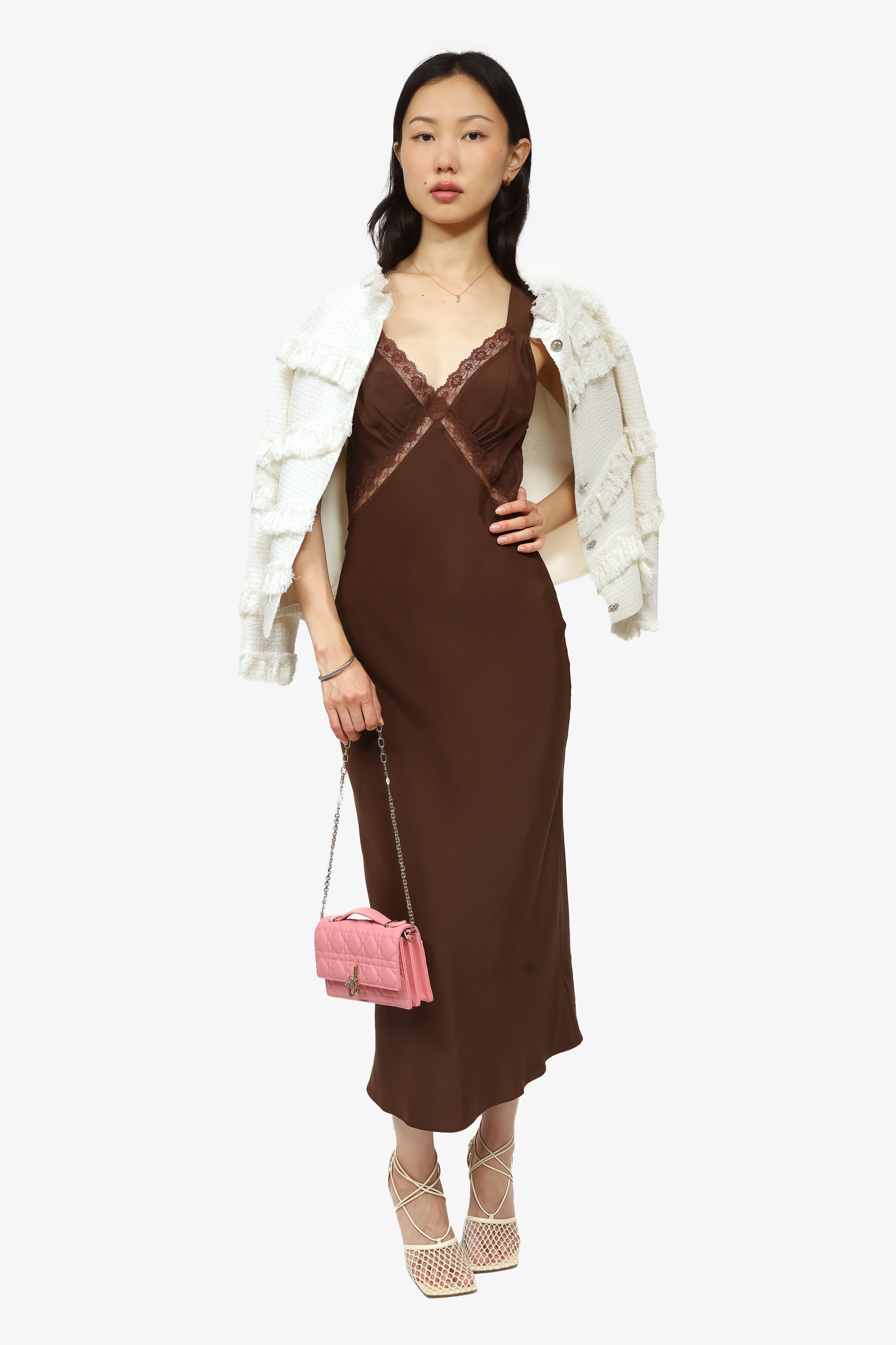 Reformation Brown Silk Lace Maxi Dress Size S – Mine & Yours