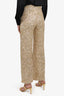 Retrofete Gold Sequin Embellishment Pants Size XS