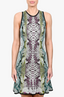 Roberto Cavalli 2000s Purple/Blue Snake Print Knit Sleeveless Midi Dress Size 40