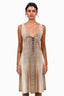 Roberto Cavalli Beige Printed Sleeveless Midi Dress Size S