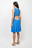 Roberto Cavalli Blue Strapless V-Neck Dress Size 42