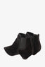 Saint Laurent Black Suede Studded Ankle Boots Size 38.5