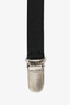 Saint Laurent Leather-Trimmed Grosgrain Suspenders