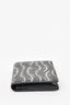 Salvatore Ferragamo Black/White Logo Leather Bifold Wallet