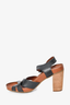 See by Chloe Black Leather Criss Cross Heeled Sandals Size 41