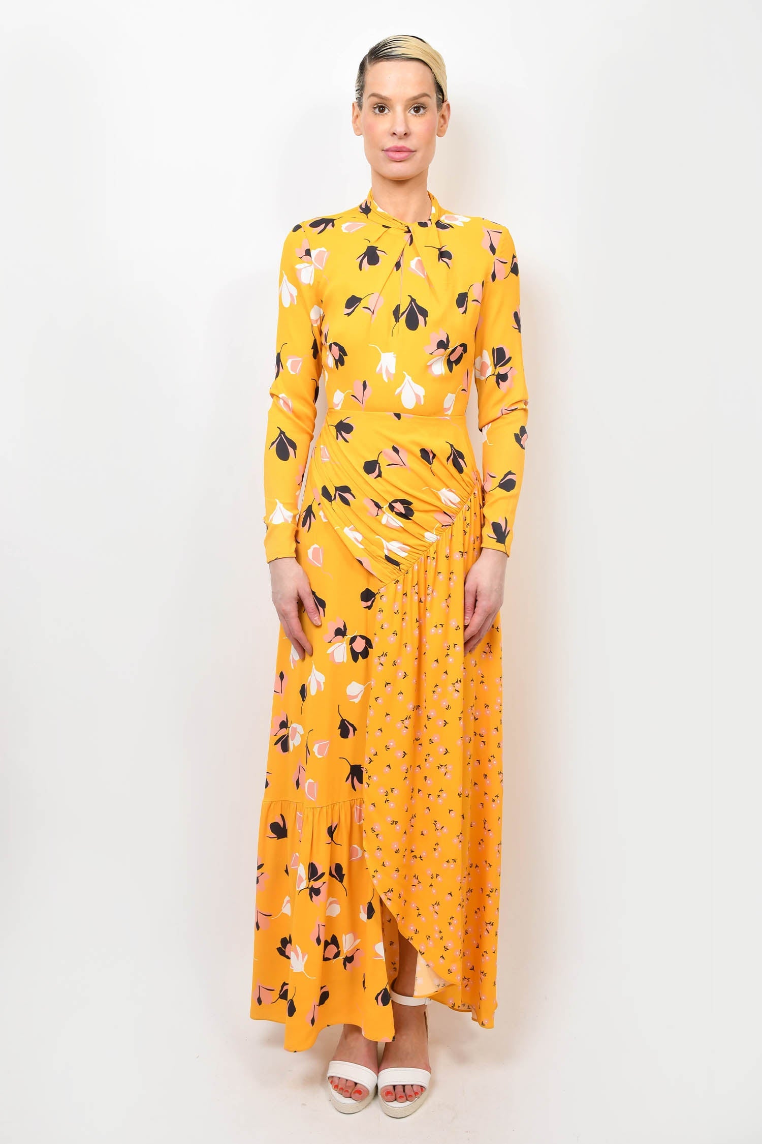 Self-Portrait Yellow Floral Maxi Dress sz 2 Mine & Yours Self-Portrait Yellow Floral Maxi Dress sz 2 Mine & Yours