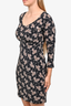 Stella McCartney Black/Beige Patterned Silk Dress Size 38