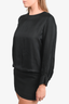 Stella McCartney Black Wool Drop Waist Midi Dress Size 42