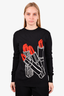 Stella McCartney Black Wool Lipstick Graphic Sweater Size 42