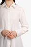 Stella McCartney White Long Sleeve Side Detail Button Down Top Size 38