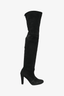 Stuart Weitzman Black Suede Knee High Heeled Boots Size 5.5