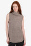 Theory Beige Mohair/Wool Sweater Sleeveless Size Petite