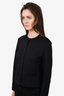 Theory Black Button-Up Sweater Size 2