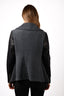 Theory Grey Wool/Cashmere Leather Sleeves Jacket Size M
