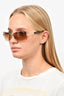Tiffany & Co. Bronze 'Shield' Gradient Sunglasses