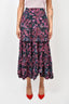 Ulla Johnson Purple/Pink Ruffle Maxi Skirt sz 0