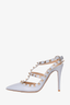 Valentino Baby Blue Leather Rockstud Cage Heels size 37.5