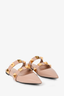 Valentino Beige Leather Rockstud Slip On Pointed Flats Size 36.5