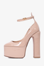 Valentino Beige Patent Platform Tan-Go Heels Size 35.5