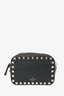 Valentino Black Leather Rockstud Mini Camera Chain Bag