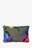 Valentino Nylon Multicolour Camouflage Rockstud Pouch