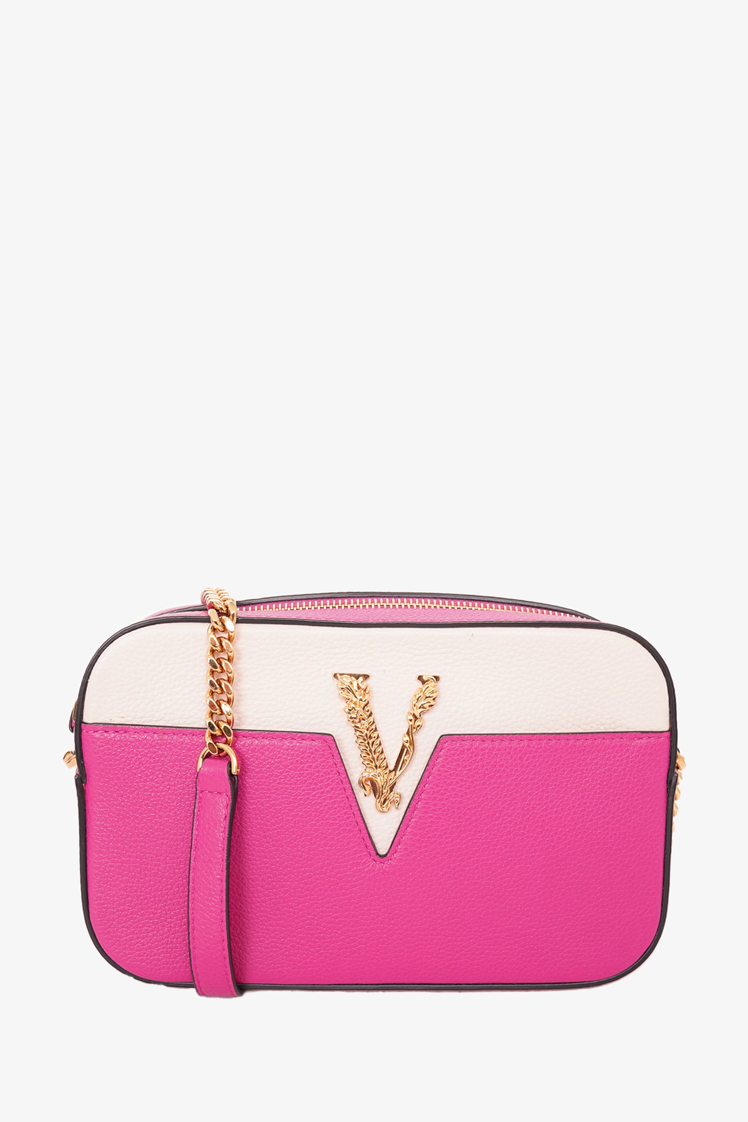 Virtus Hot Pink Versace Bag Versace Bi-Color Fuchsia/Pink Leather