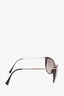 Versace Black Frame Medusa Insignia Round Sunglasses