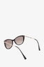 Versace Black Frame Medusa Insignia Round Sunglasses