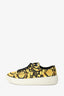 Versace Black/Gold Canvas Printed Sneakers Size 43