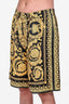 Versace Black/Gold Medusa Printed Silk Shorts Size 50 IT Mens