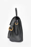 Versace Black Leather Large 'Medusa' Top Handle Bag w/ Strap