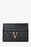 Versace Black Leather Virtus Card Holder