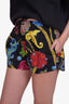 Versace Black/Multicolor Floral Print Swim Shorts Size 5