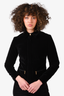 Versace Classic Black Velvet Zip-Up Jacket Size 38