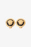 Versace Gold-Tone Logo Clip-On Earrings