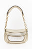 Versace Gold Leather Mini Chain Bag with Mirrored Logo