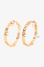 Versace Gold Tone Logo Earrings