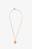 Versace Gold Tone Medusa Charm Necklace