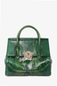 Versace Green Python 'Palazzo Empire' Top Handle Bag